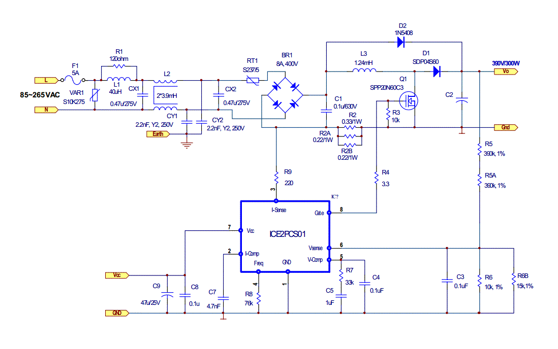 Ice2a165 схема включения