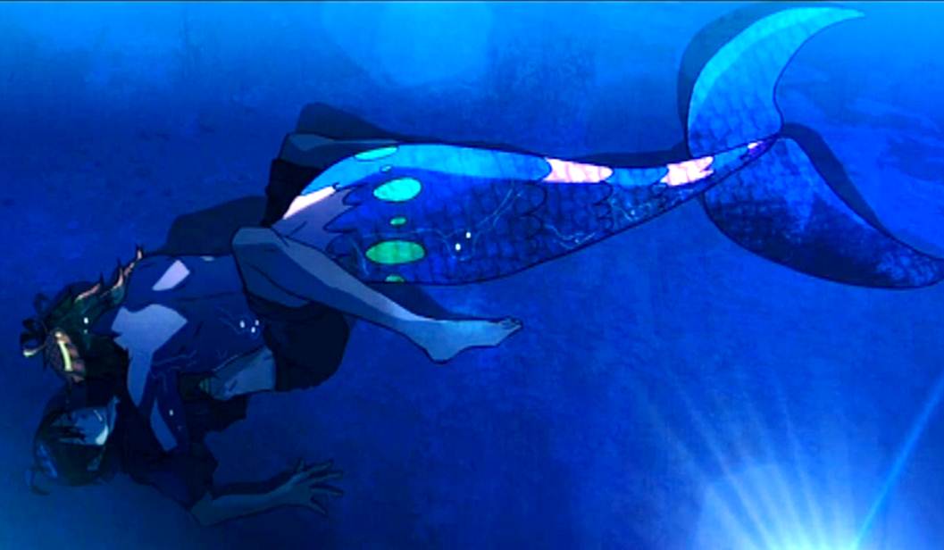 This boy caught a merman kiss anime