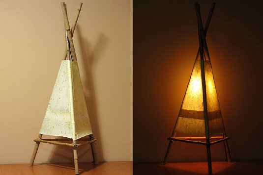 бумажная лампа