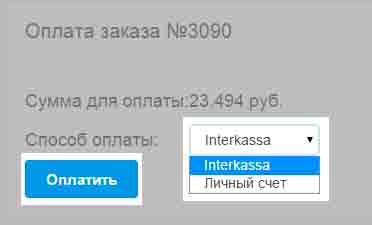 Выбор способа оплаты nihao.market