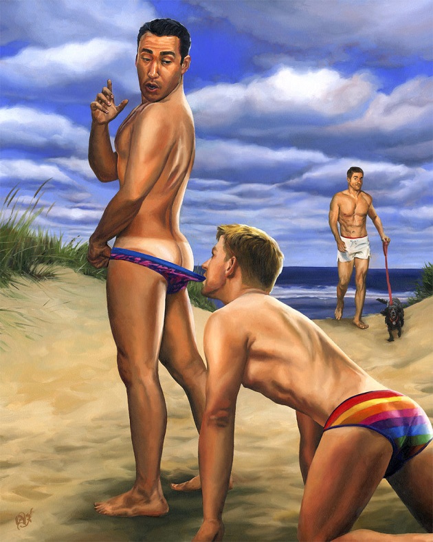 Pictures of gay beach bum