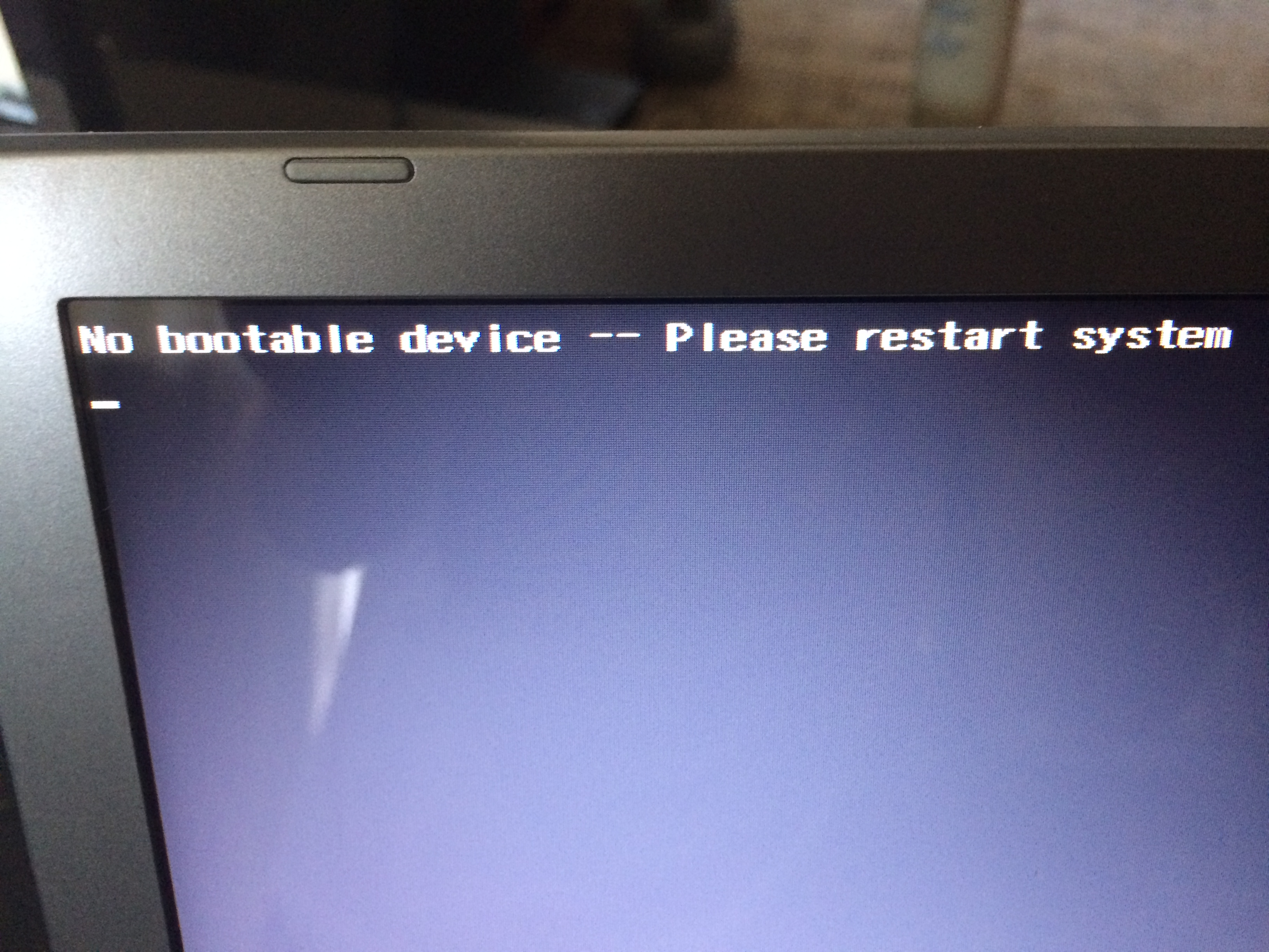 No bootable device press