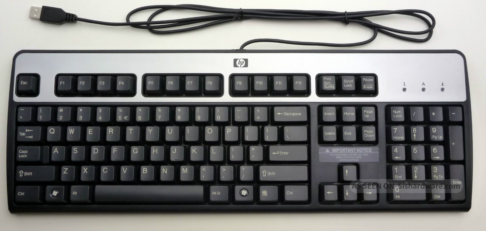 16 b 31. Мембранная клавиатура Hewlett Packard KB-0316.