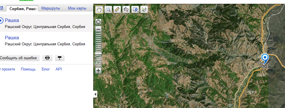 Сербия гугл карта