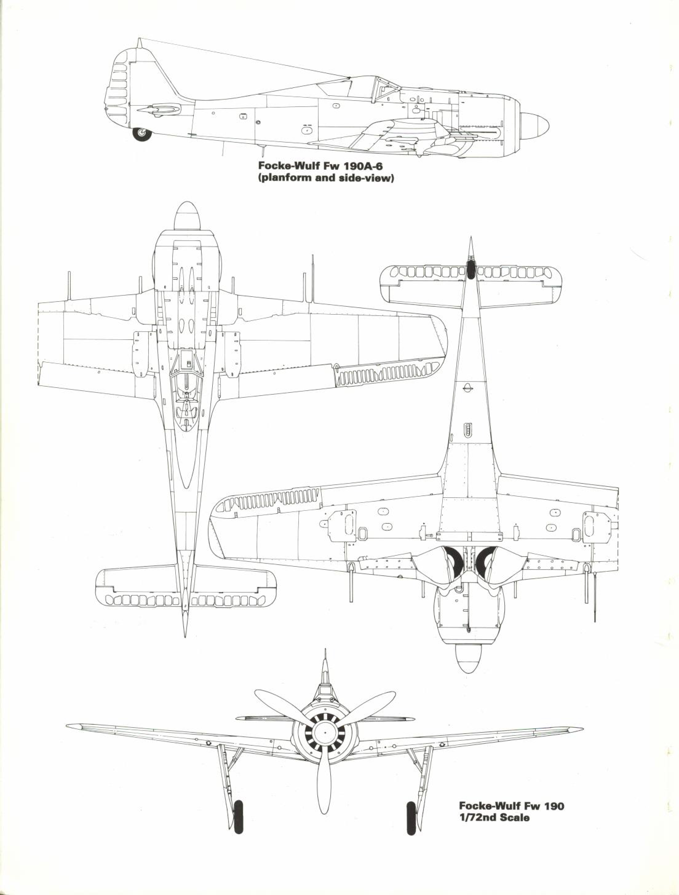 Фокке вульф 190 чертежи