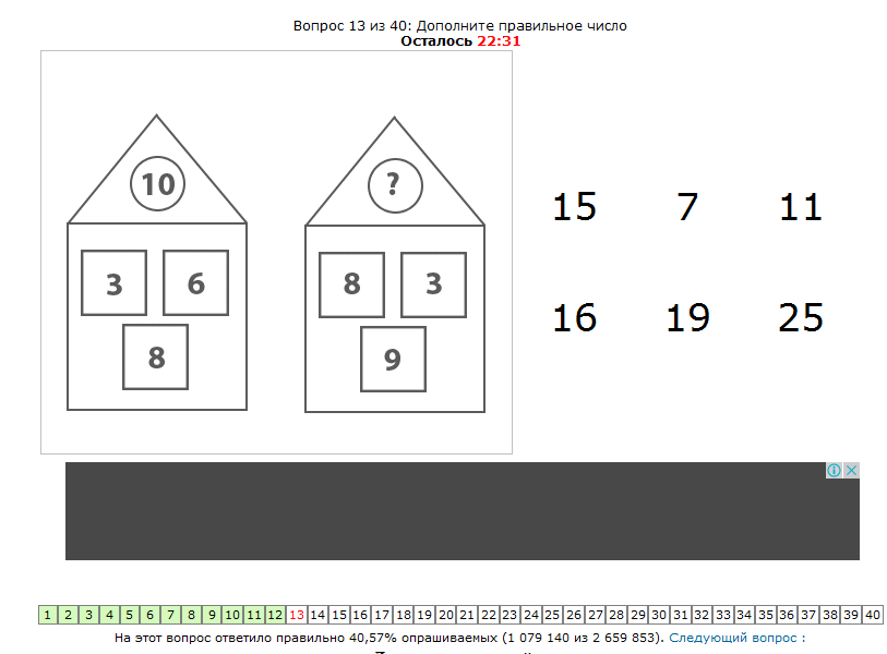 Iq тест в картинках