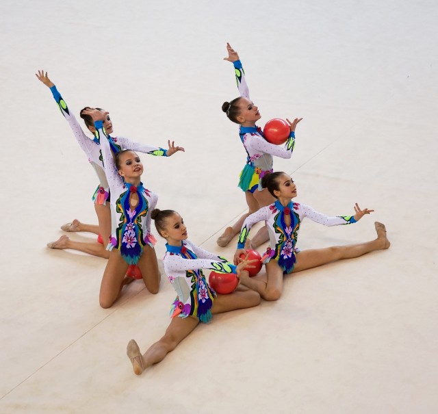 Групповые купальники по художественной гимнастике