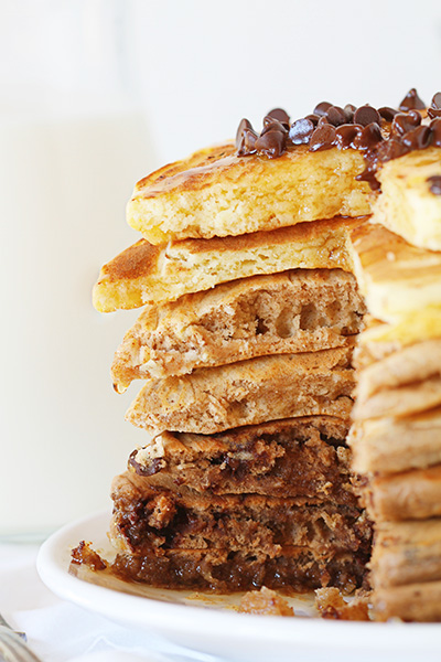 Chocolate Ombre Pancakes