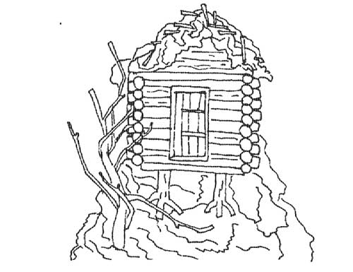 Дом бабы яги картинки раскраска