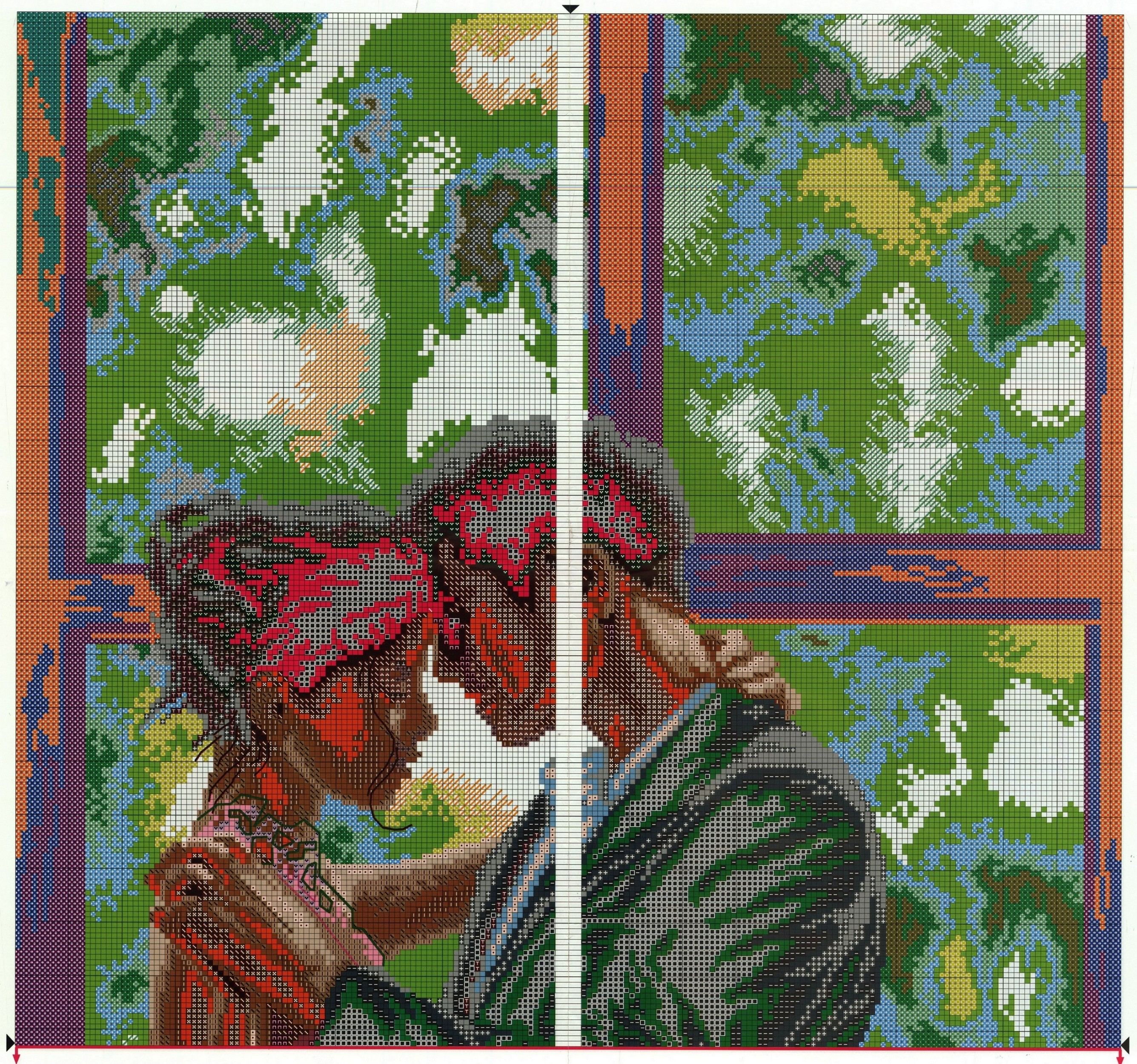 Схема вышивки встреча. Вышивка встреча Чаривна Мить. Чаривна Мить встреча схема. Вышивка крестом встреча. Картина крестиком встреча.